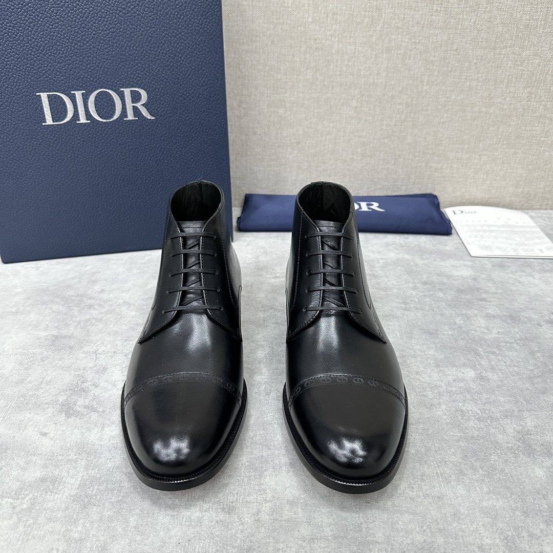 Most Desired Dior Martin Boots Black Cowhide Genuine Leather Fall/Winter Collection Fashion Casual