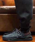 Berluti Shoes Sneakers Calfskin Cowhide Knitting Sweatpants