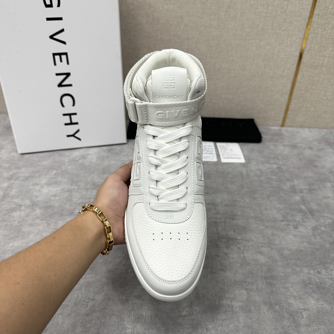 GVX新品GIVENCH*纪梵-希G4系列高帮运动鞋高帮靴官方5,890进口光滑牛皮系带拼接撞色设计踝部