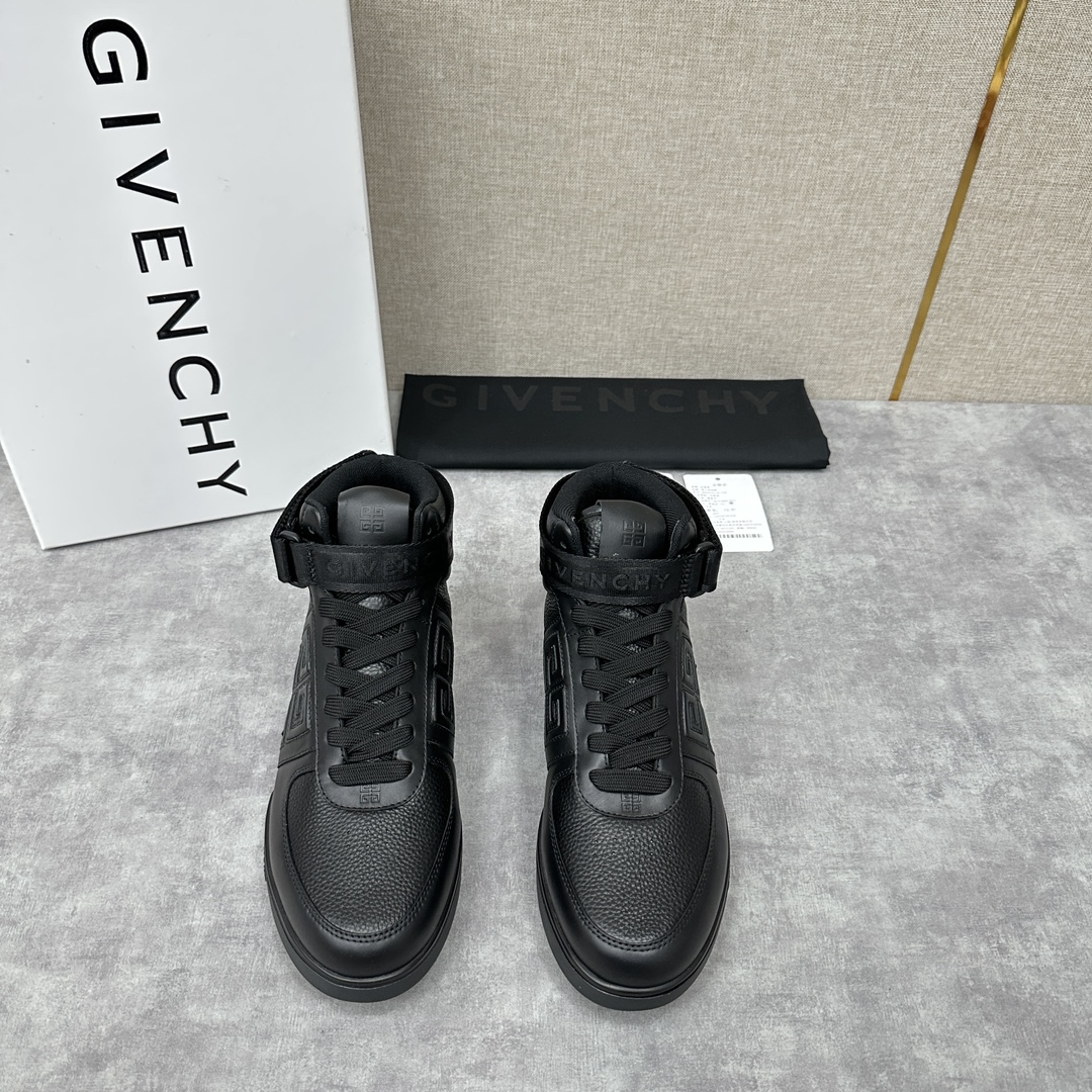 GVX新品GIVENCH*纪梵-希G4系列高帮运动鞋高帮靴官方5,890进口光滑牛皮系带拼接撞色设计踝部