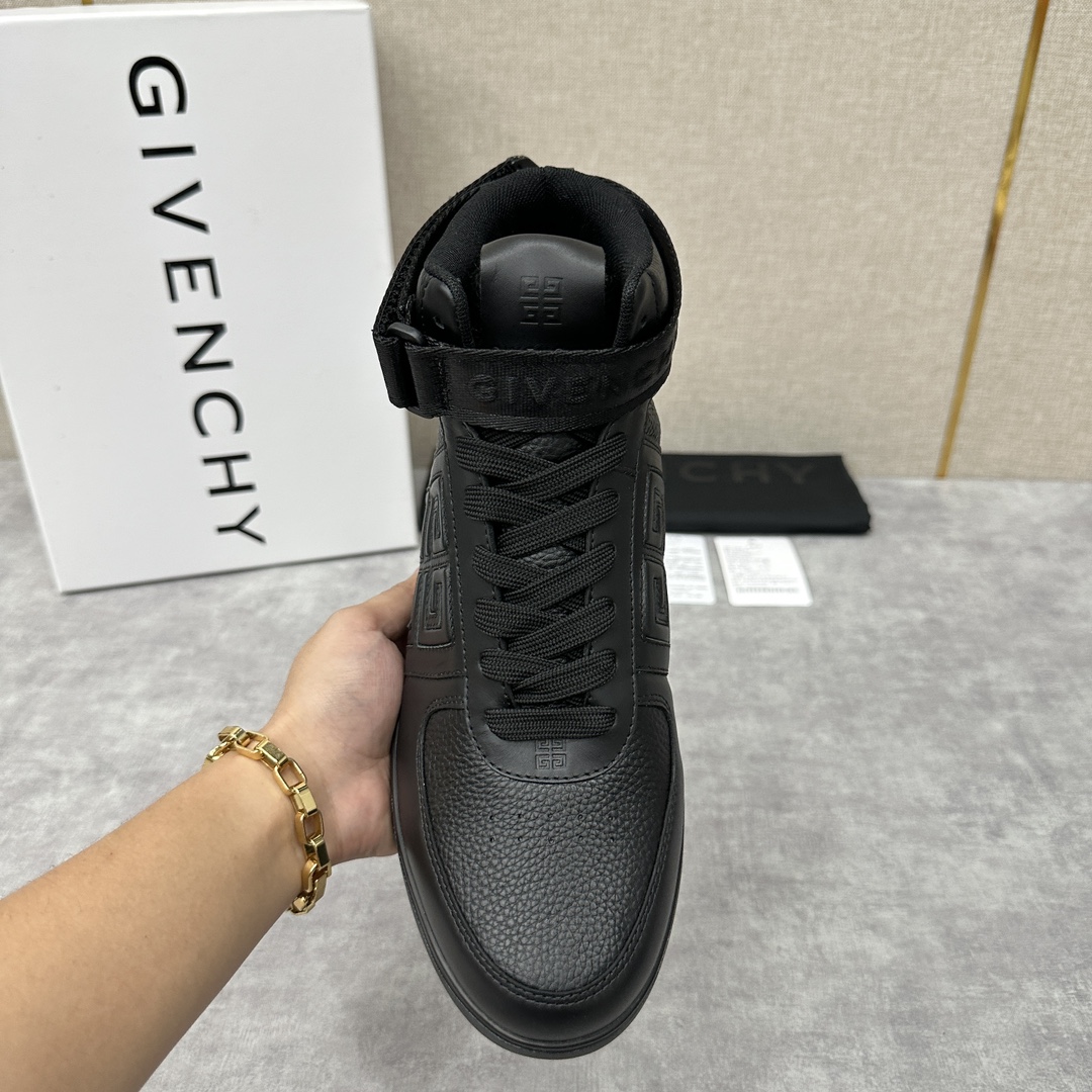 GVX新品GIVENCH*纪梵-希G4系列高帮运动鞋高帮靴官方5,890进口光滑牛皮系带拼接撞色设计踝部