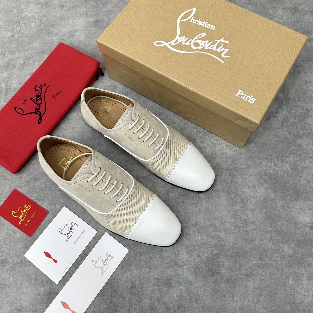 CL新品正装鞋皮鞋Christia*Loubouti*红底鞋GREGGO男士牛津鞋官方7,600采用进口