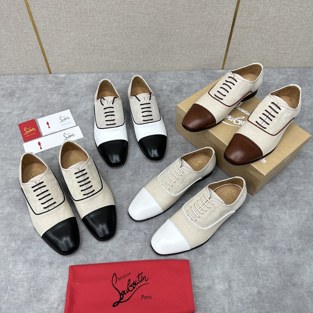 CL新品正装鞋皮鞋Christia*Loubouti*红底鞋GREGGO男士牛津鞋官方7,600采用进口