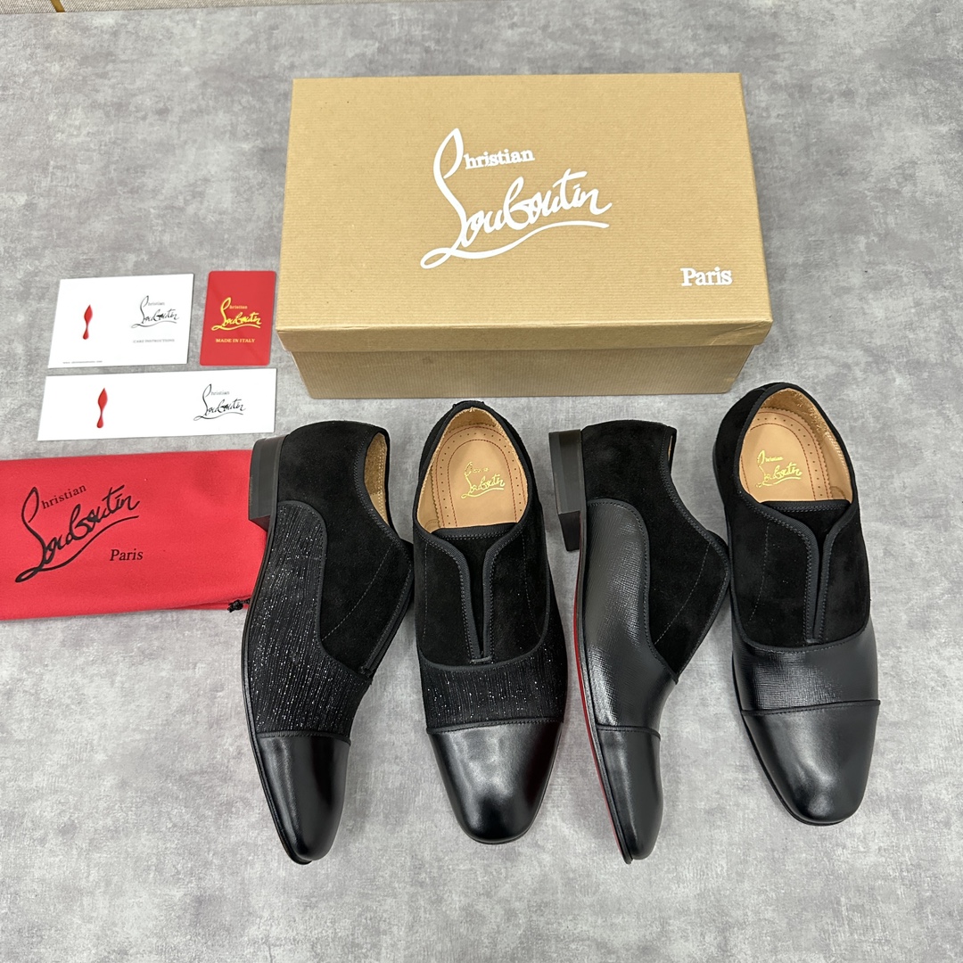 CL新品正装鞋皮鞋Christia*Loubouti*红底鞋GREGGO男士牛津鞋官方7,600采用进口