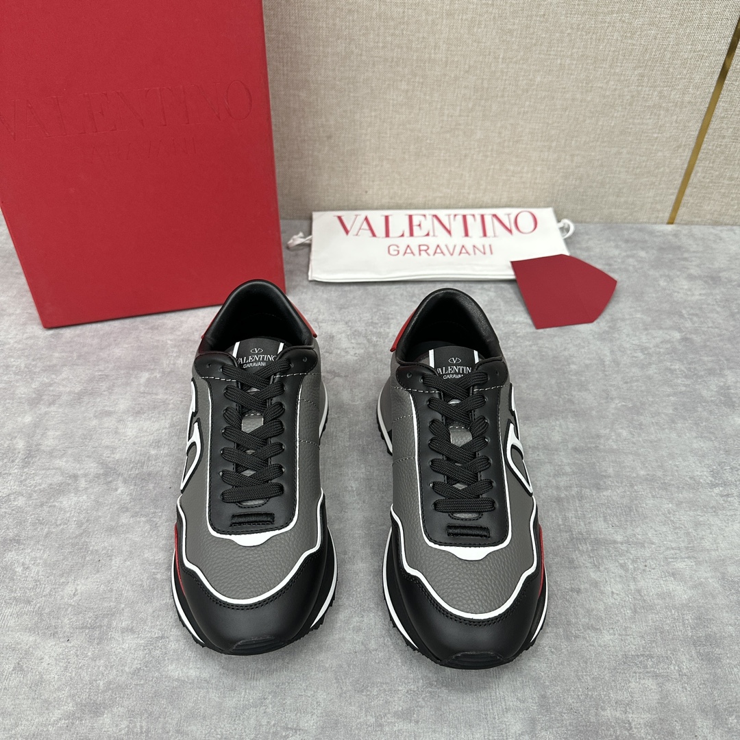 VT新品VALENTIN*Garavan*华伦VLOGO低帮运动鞋系列采用多种牛皮材质拼接撞色设计进口粒