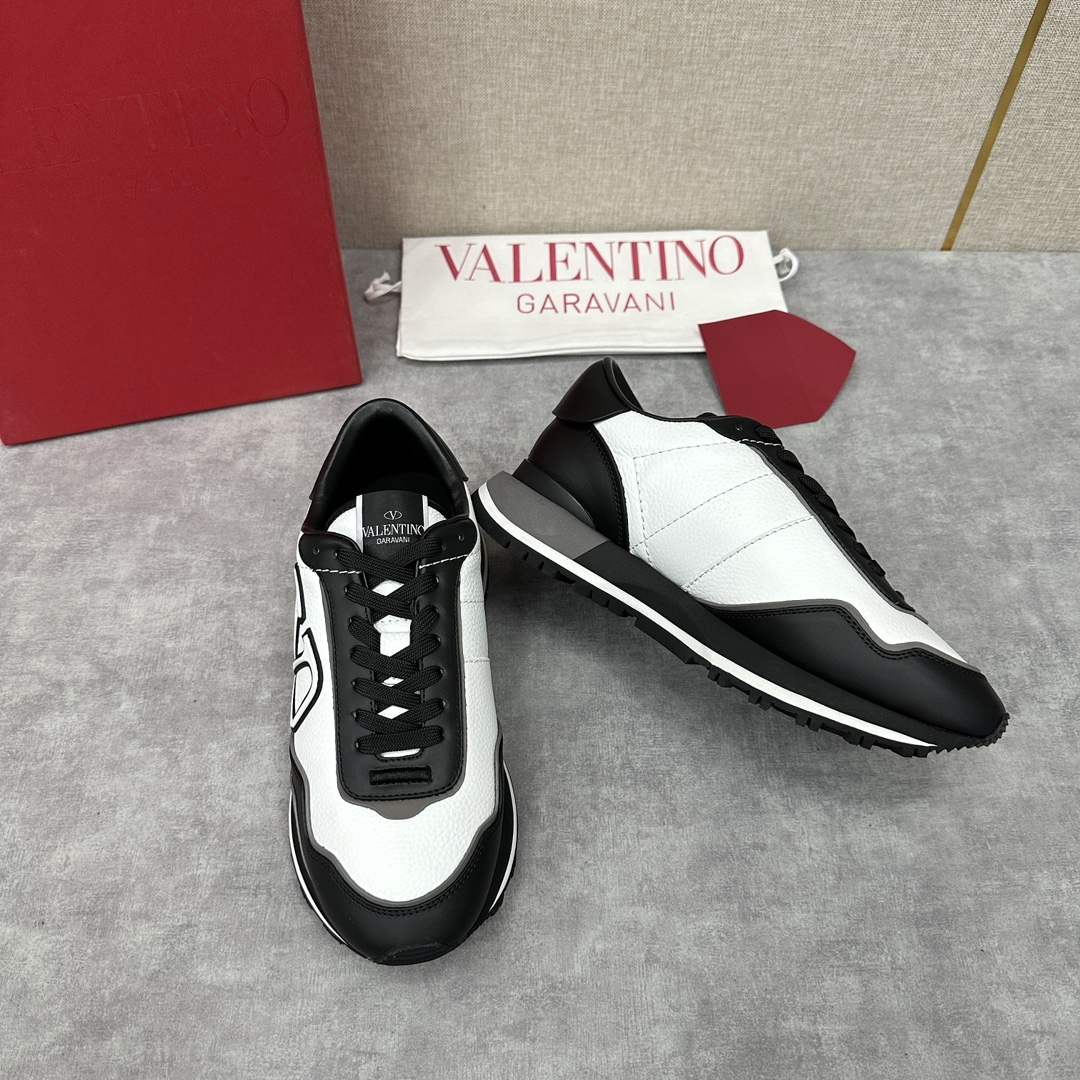 VT新品VALENTIN*Garavan*华伦VLOGO低帮运动鞋系列采用多种牛皮材质拼接撞色设计进口粒