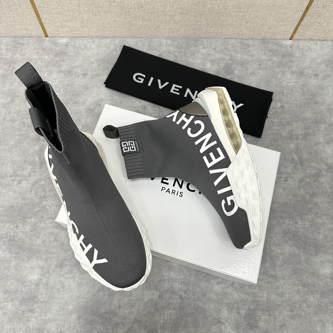 Givenchy Shoes Sneakers Black Printing Cowhide Fall/Winter Collection High Tops
