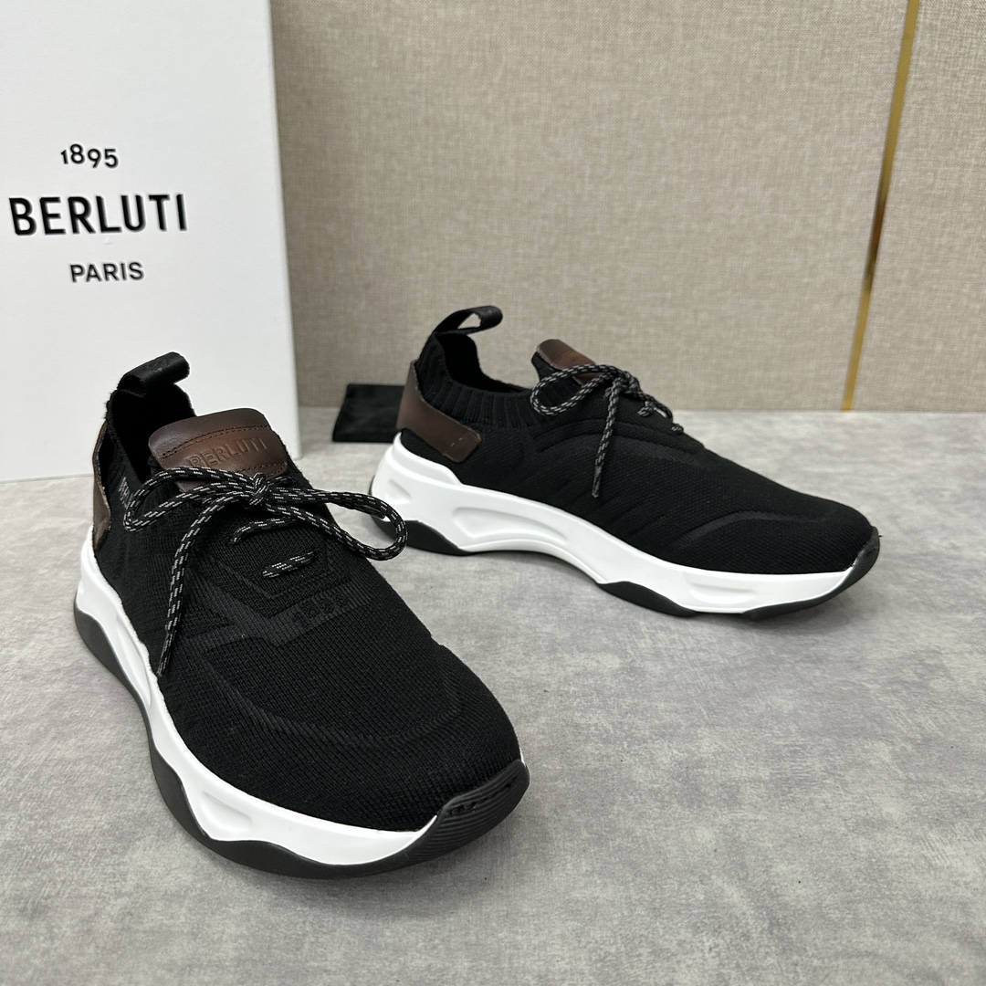 Berlut*布鲁提新品Shadow飞织运动鞋原版开发打造作为品牌首款针织运动鞋履这双袜子鞋用轻盈且极富