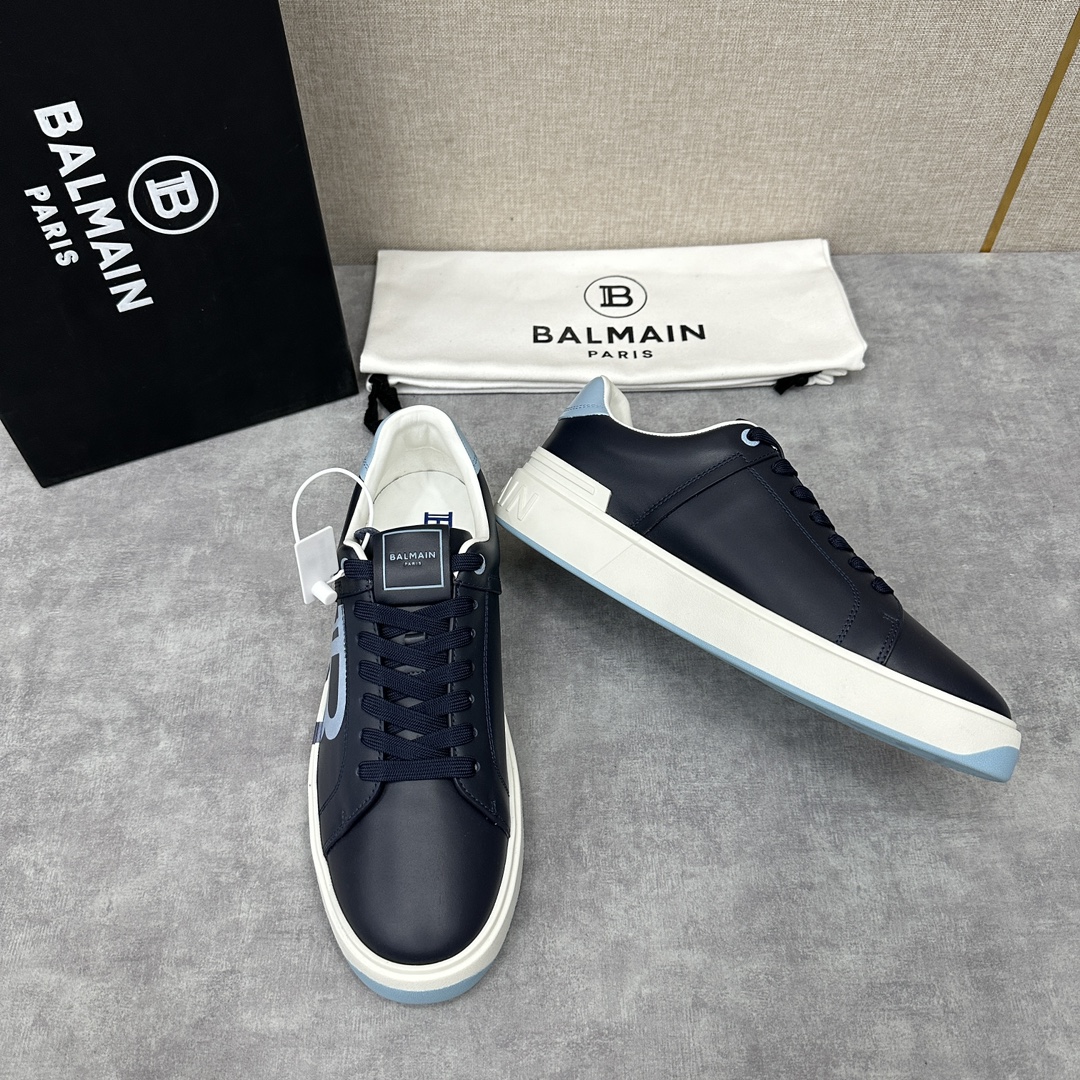 巴尔-曼Balmai*B-Court对比边饰运动鞋官方5,600采用进口小牛皮拼接撞色设计侧面3D打印Ｂ