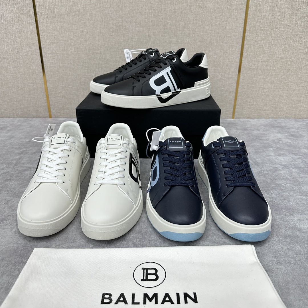 巴尔-曼Balmai*B-Court对比边饰运动鞋官方5,600采用进口小牛皮拼接撞色设计侧面3D打印Ｂ