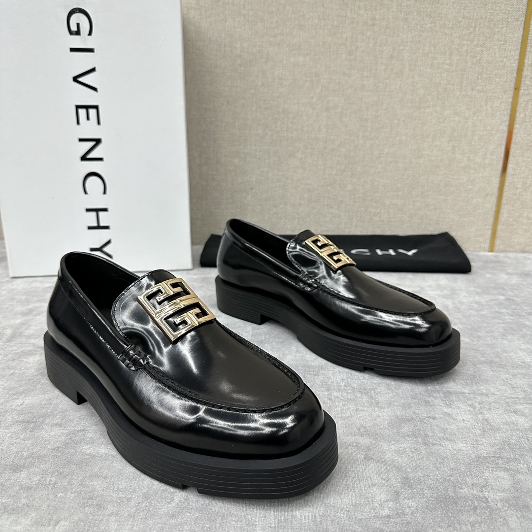 GVX纪梵-希新品GIVENCH*4G金属logo厚底乐福鞋皮鞋采用进口光滑牛皮/开边珠擦色亮皮/压纹牛