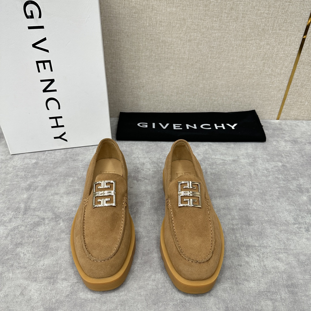 GVX纪梵-希新品GIVENCH*4G金属logo厚底乐福鞋皮鞋采用进口光滑牛皮/开边珠擦色亮皮/压纹牛