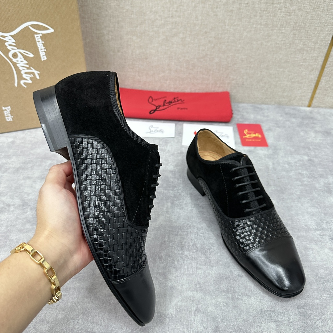 CL新品正装鞋皮鞋Christia*Loubouti*红底鞋GREGGO男士牛津鞋官方7,600采用进口