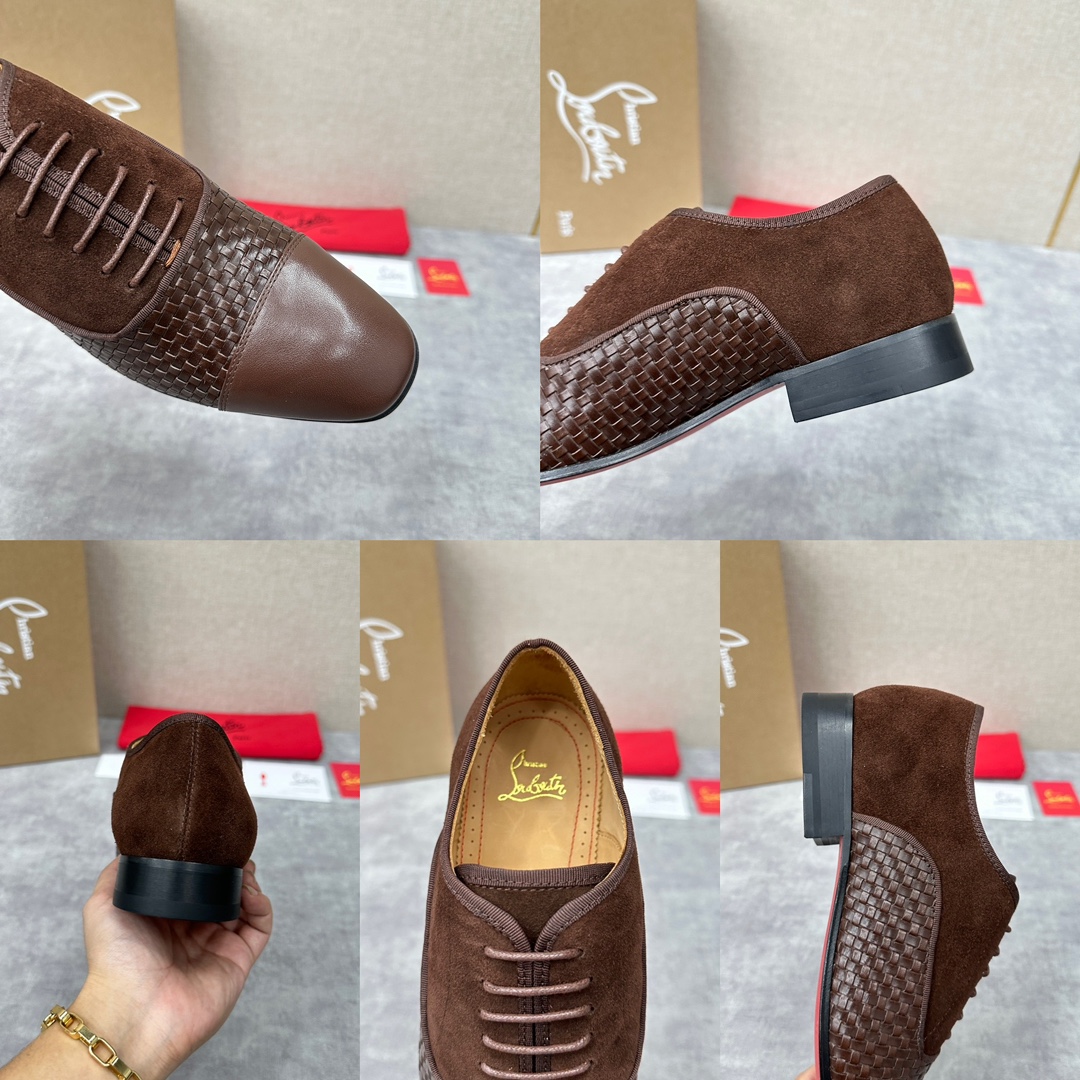 CL新品正装鞋皮鞋Christia*Loubouti*红底鞋GREGGO男士牛津鞋官方7,600采用进口