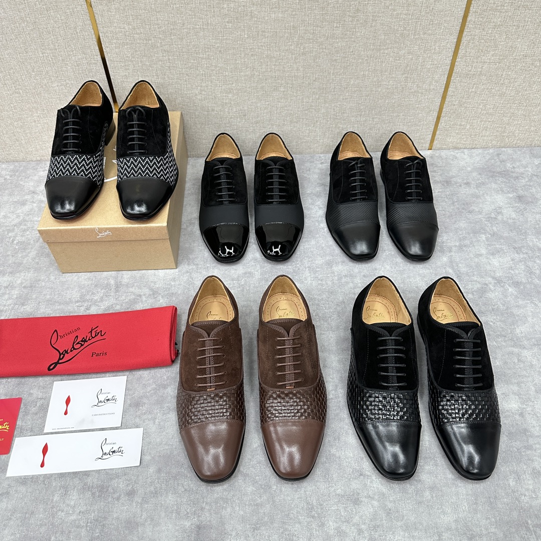 CL新品正装鞋皮鞋Christia*Loubouti*红底鞋GREGGO男士牛津鞋官方7,600采用进口