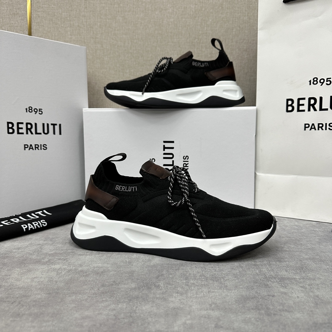 Berlut*布鲁提新品Shadow飞织运动鞋官方10,700原版开发打造轻盈格调如影随行Shadow运