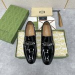 Online
 Gucci Shoes Loafers Plain Toe Men Gold Hardware Calfskin Cowhide Genuine Leather Rubber Vintage Chains
