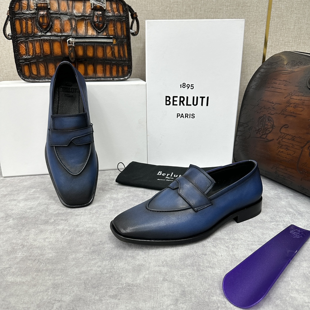 Berlut*布鲁提新品上市GrandÉcritoire皮革乐福鞋皮鞋官方19,900专柜同步火热款成功