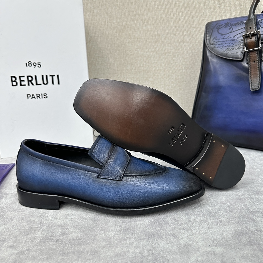 Berlut*布鲁提新品上市GrandÉcritoire皮革乐福鞋皮鞋官方19,900专柜同步火热款成功