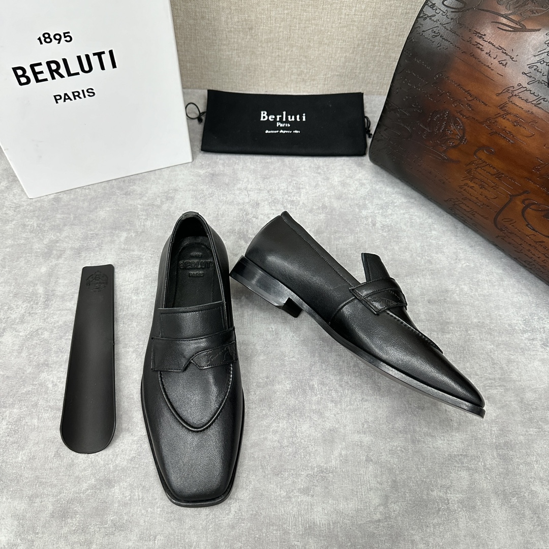 Berlut*布鲁提新品上市GrandÉcritoire皮革乐福鞋皮鞋官方19,900专柜同步火热款成功