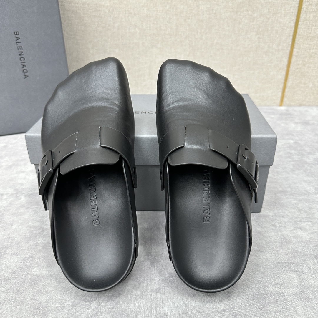 Balenciag*巴黎-世家情侣款SUNDAY男士分趾穆勒鞋官方6,400五指形状SundaySued