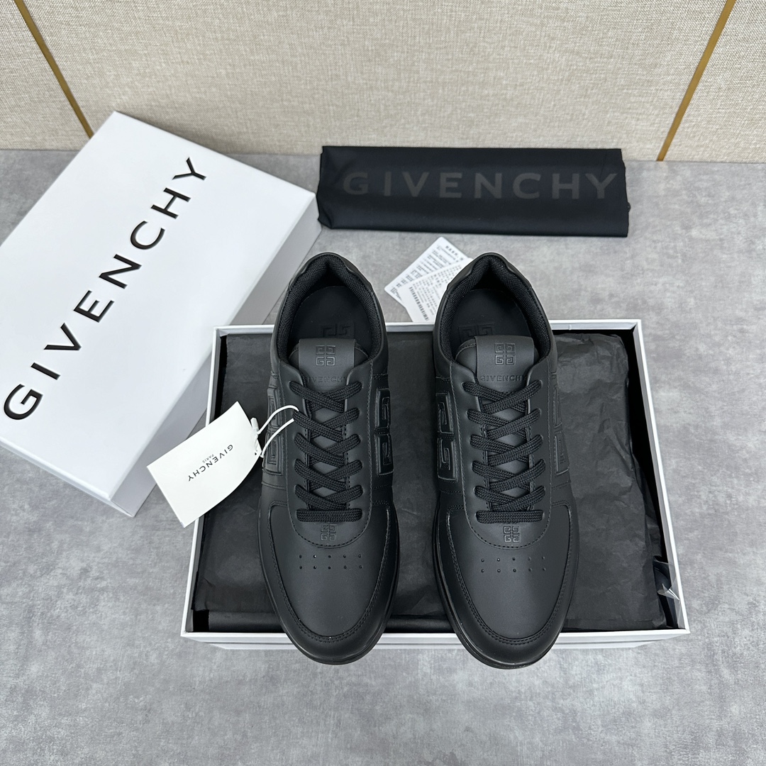 GVX新品GIVENCH*纪梵-希G4系列低帮运动鞋官方5,390进口牛皮系带拼接撞色设计侧面压印4GL