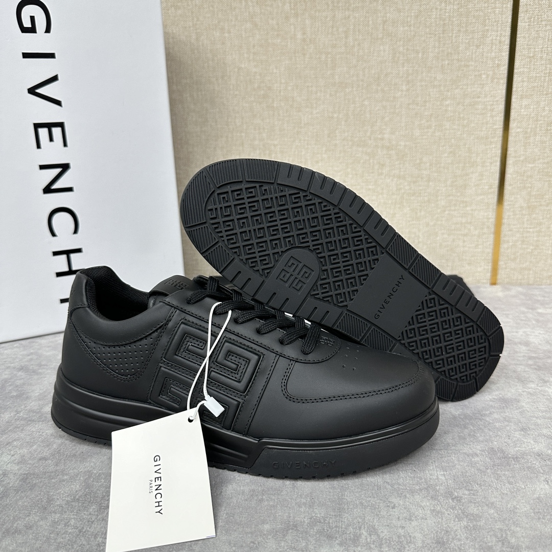 GVX新品GIVENCH*纪梵-希G4系列低帮运动鞋官方5,390进口牛皮系带拼接撞色设计侧面压印4GL