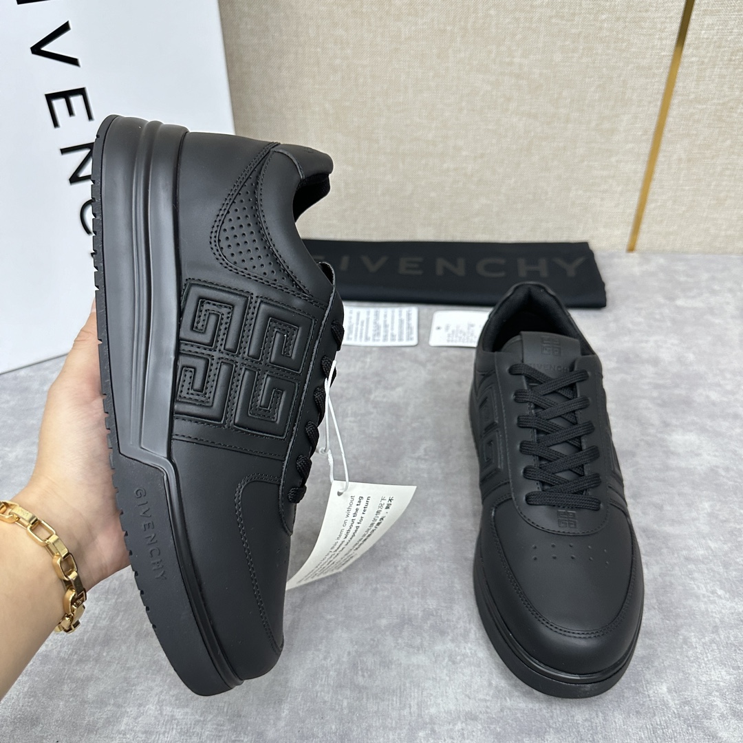 GVX新品GIVENCH*纪梵-希G4系列低帮运动鞋官方5,390进口牛皮系带拼接撞色设计侧面压印4GL