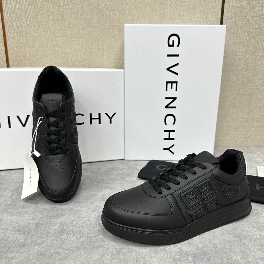 GVX新品GIVENCH*纪梵-希G4系列低帮运动鞋官方5,390进口牛皮系带拼接撞色设计侧面压印4GL