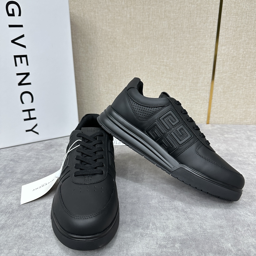 GVX新品GIVENCH*纪梵-希G4系列低帮运动鞋官方5,390进口牛皮系带拼接撞色设计侧面压印4GL