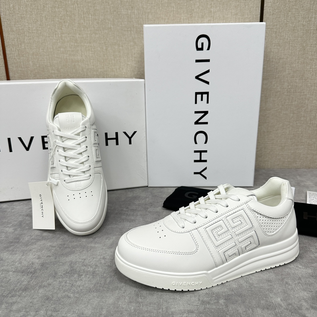 GVX新品GIVENCH*纪梵-希G4系列低帮运动鞋官方5,390进口牛皮系带拼接撞色设计侧面压印4GL