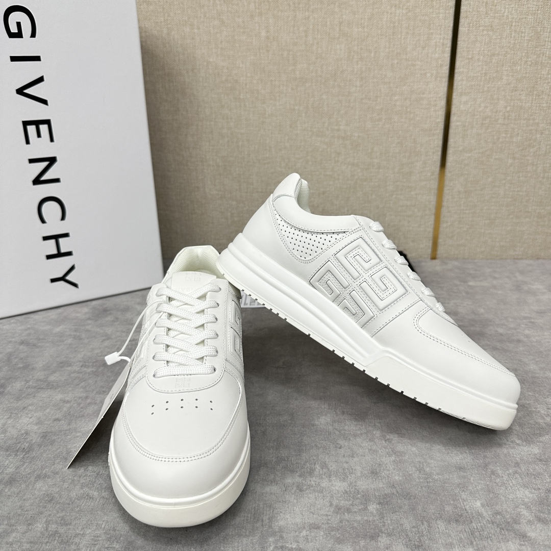 GVX新品GIVENCH*纪梵-希G4系列低帮运动鞋官方5,390进口牛皮系带拼接撞色设计侧面压印4GL