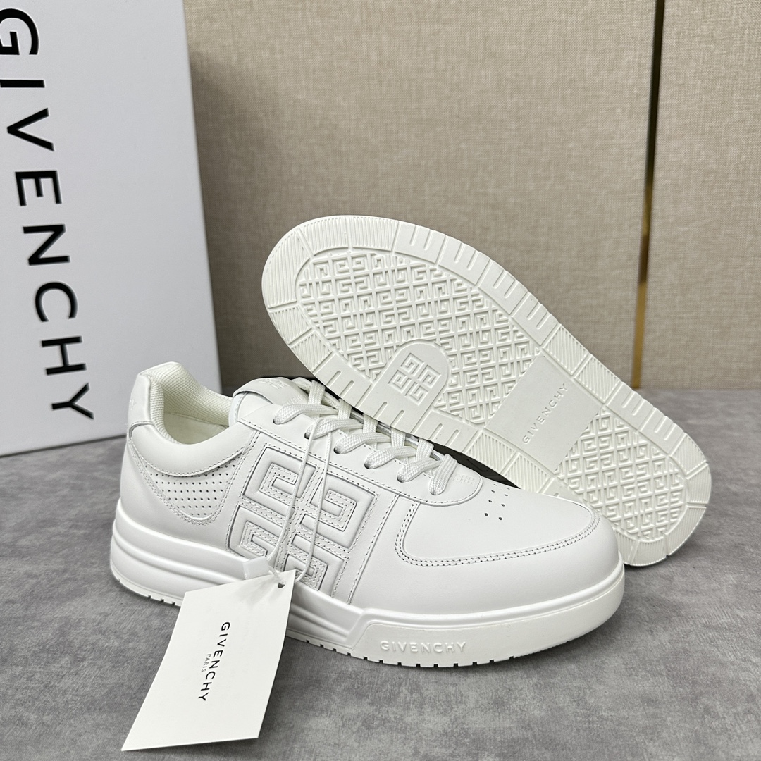 GVX新品GIVENCH*纪梵-希G4系列低帮运动鞋官方5,390进口牛皮系带拼接撞色设计侧面压印4GL