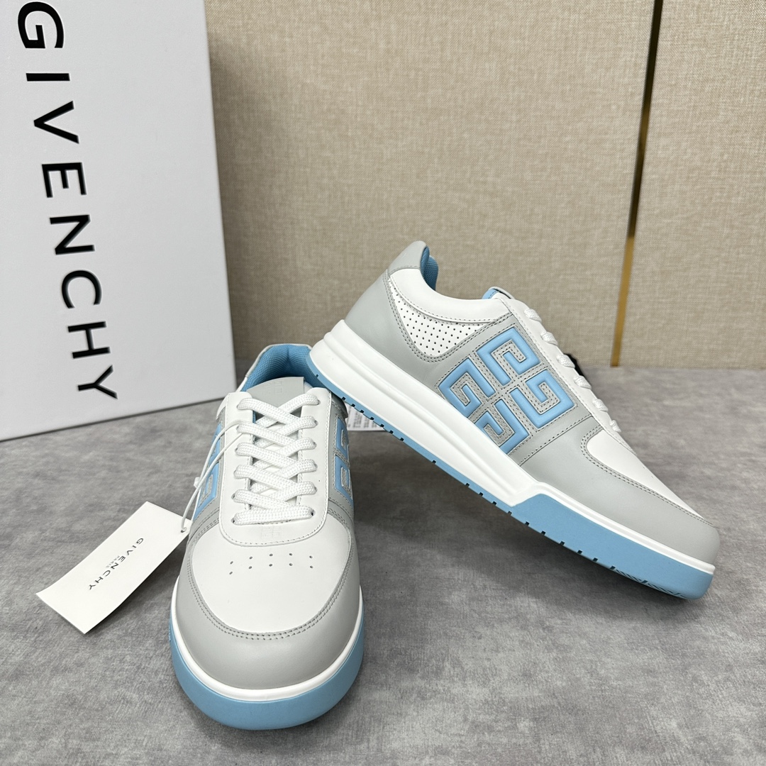 GVX新品GIVENCH*纪梵-希G4系列低帮运动鞋官方5,390进口牛皮系带拼接撞色设计侧面压印4GL