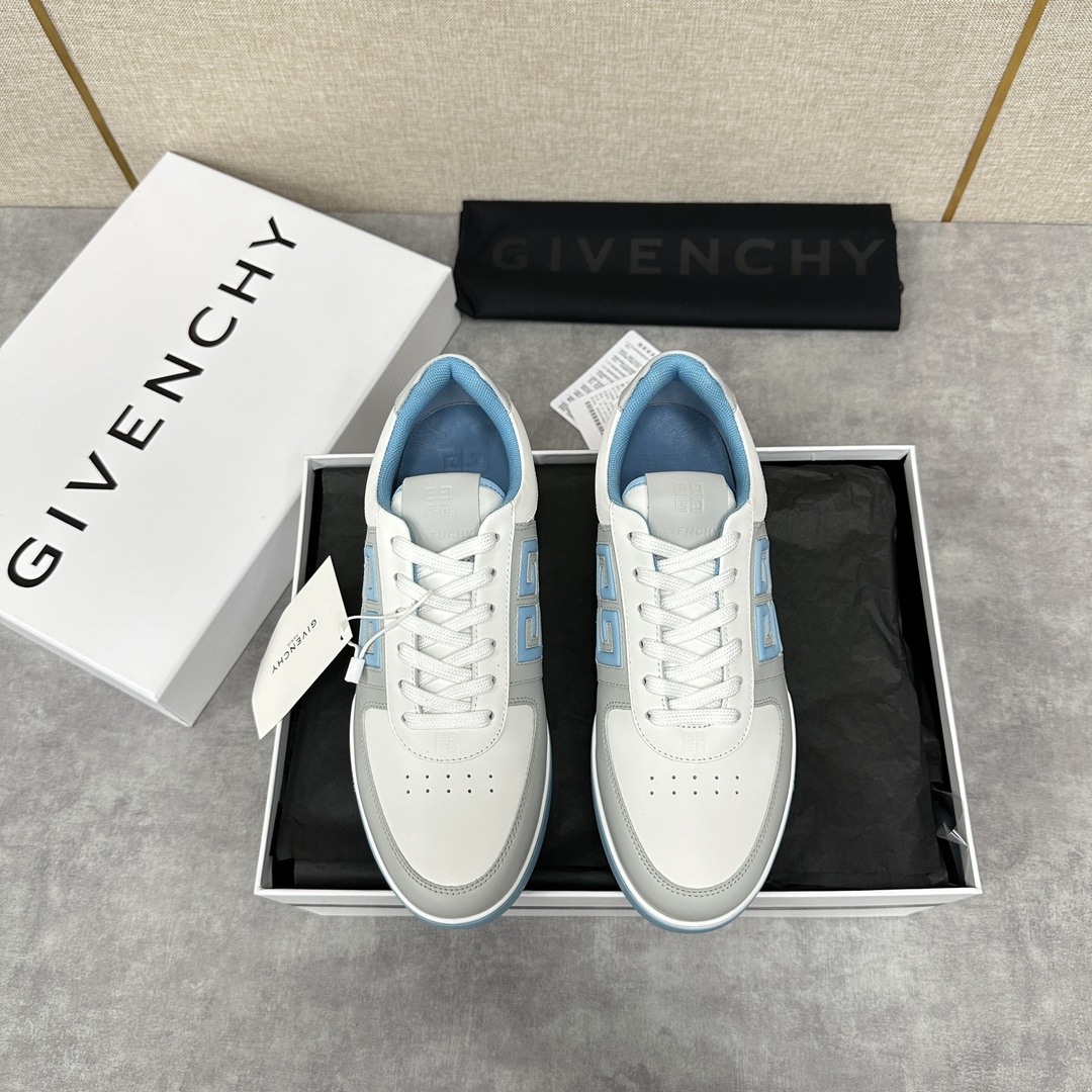 GVX新品GIVENCH*纪梵-希G4系列低帮运动鞋官方5,390进口牛皮系带拼接撞色设计侧面压印4GL