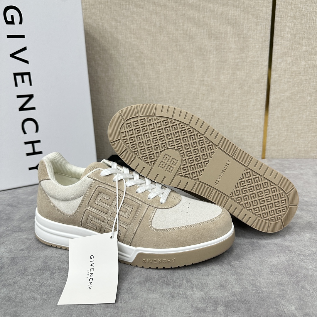 GVX新品GIVENCH*纪梵-希G4系列低帮运动鞋官方5,390进口牛皮系带拼接撞色设计侧面压印4GL