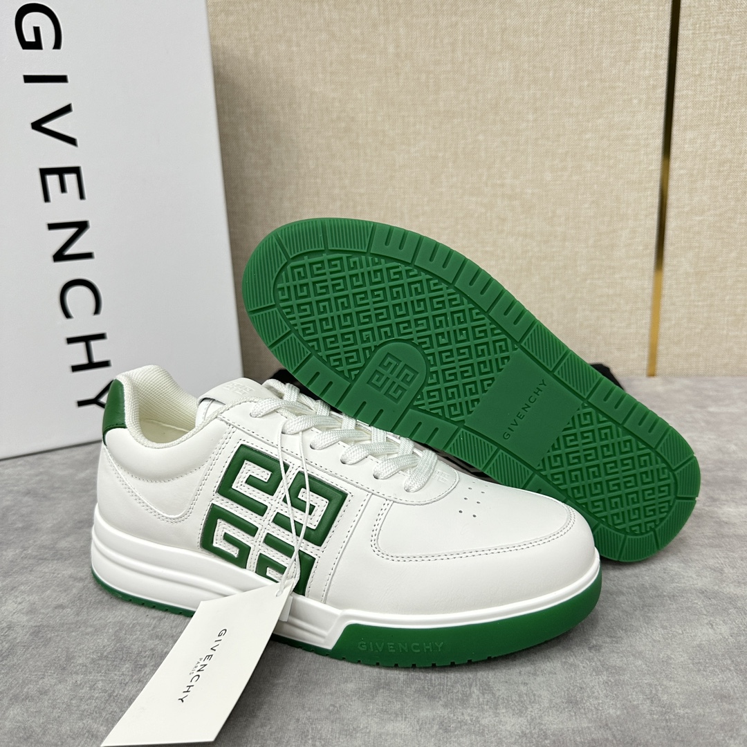 GVX新品GIVENCH*纪梵-希G4系列低帮运动鞋官方5,390进口牛皮系带拼接撞色设计侧面压印4GL