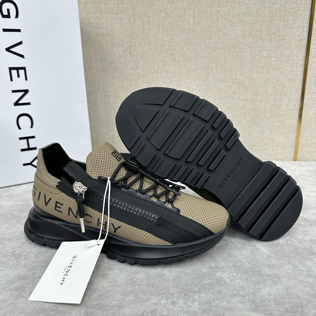 GVX新品Givench*纪梵希SPECTRE慢跑低帮拉链休闲鞋这款运动鞋采用进口牛皮冲孔设计内里牛皮打