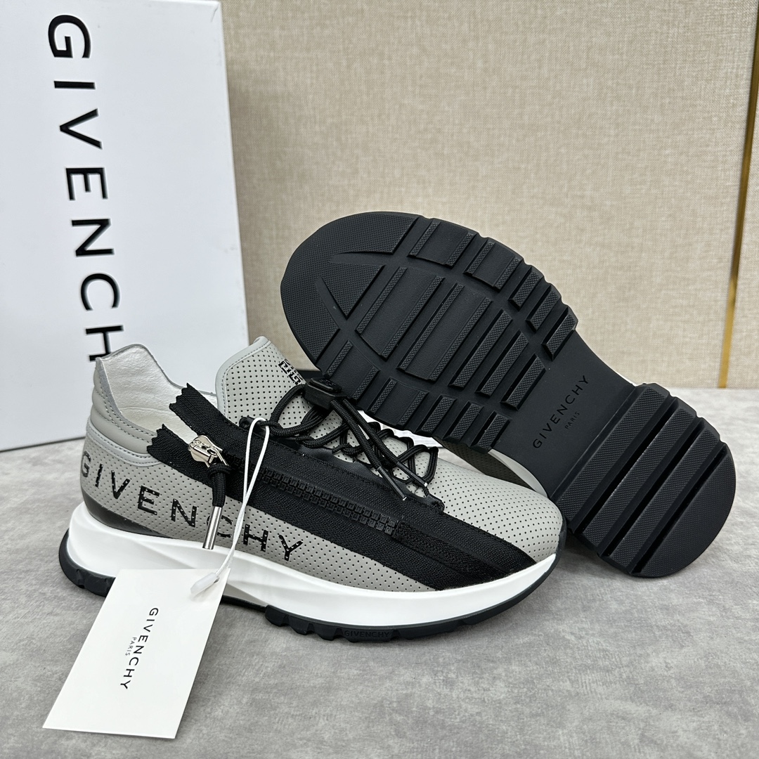 GVX新品Givench*纪梵希SPECTRE慢跑低帮拉链休闲鞋这款运动鞋采用进口牛皮冲孔设计内里牛皮打