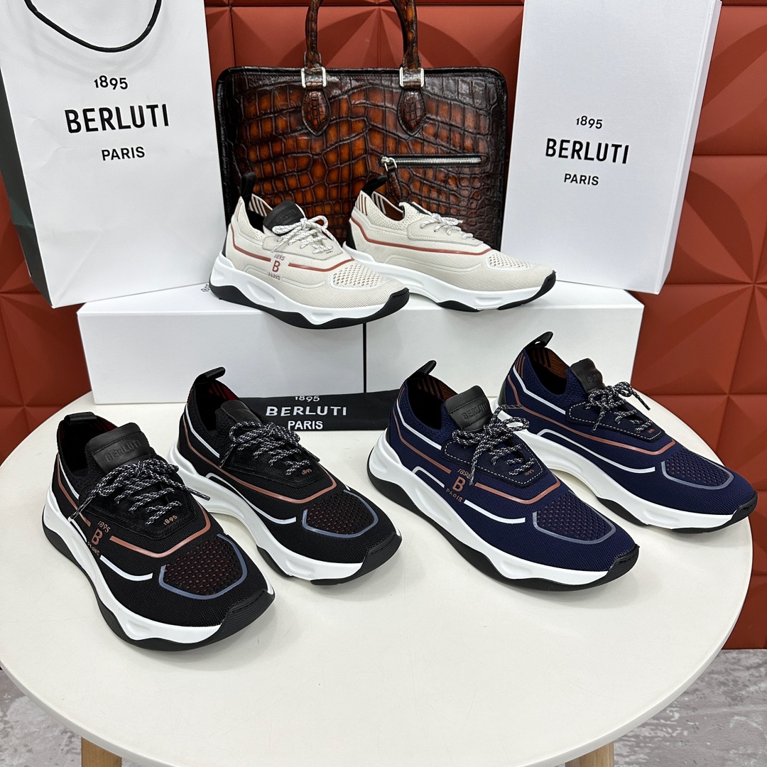 Berlut*布鲁提新品Shadow飞织运动鞋原版开发打造官方11,200巴黎奥运会同款这双袜子鞋用轻盈