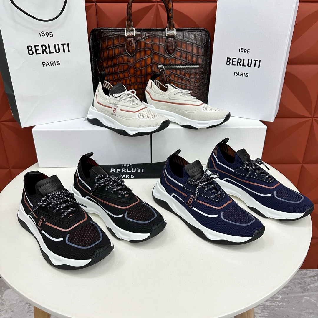 Berlut*布鲁提新品Shadow飞织运动鞋标准专柜尺码3944#38.45.46.47定做