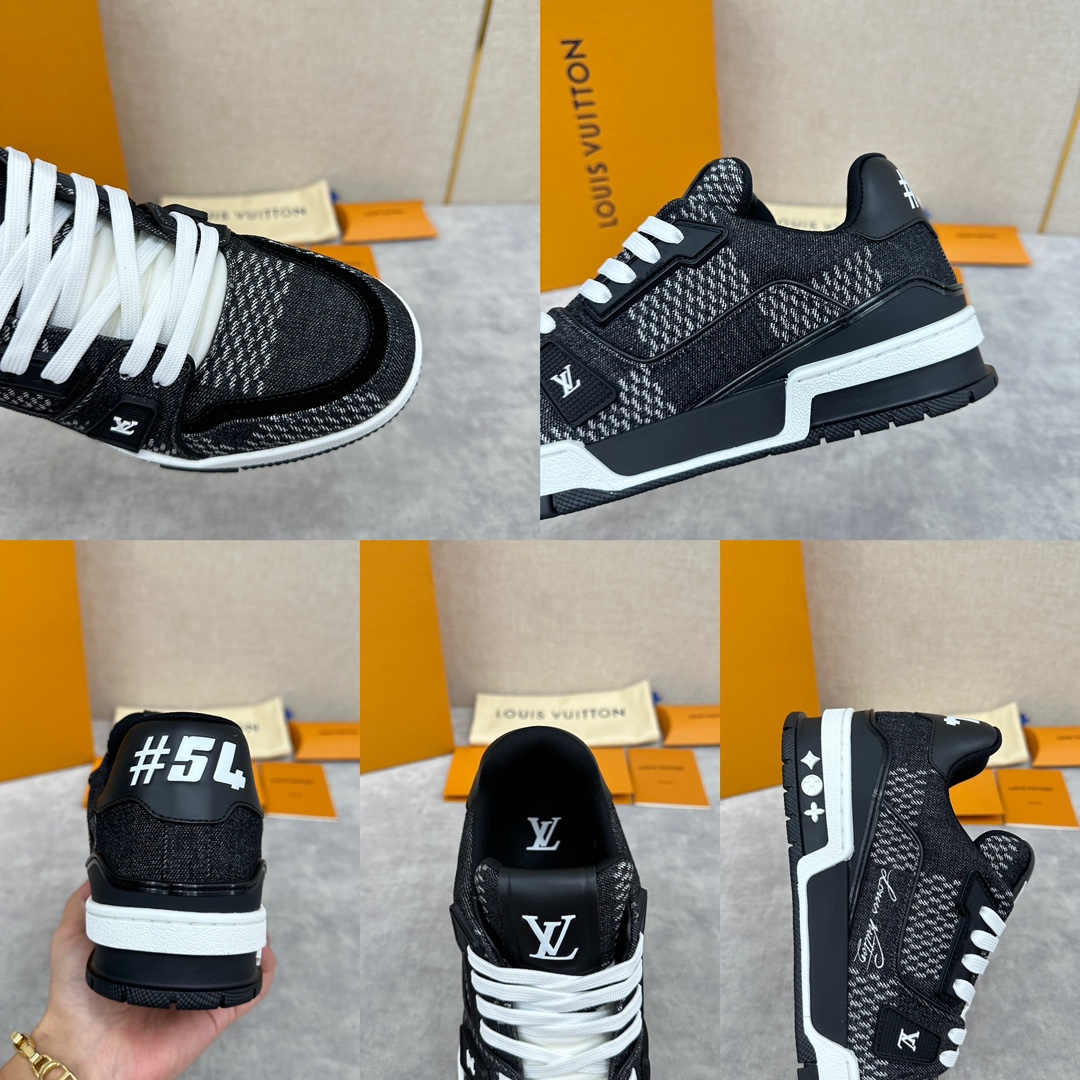 L家新品TRAINER运动鞋系列官方10,700本款L*VTrainer运动鞋选用Damier3D丹宁布