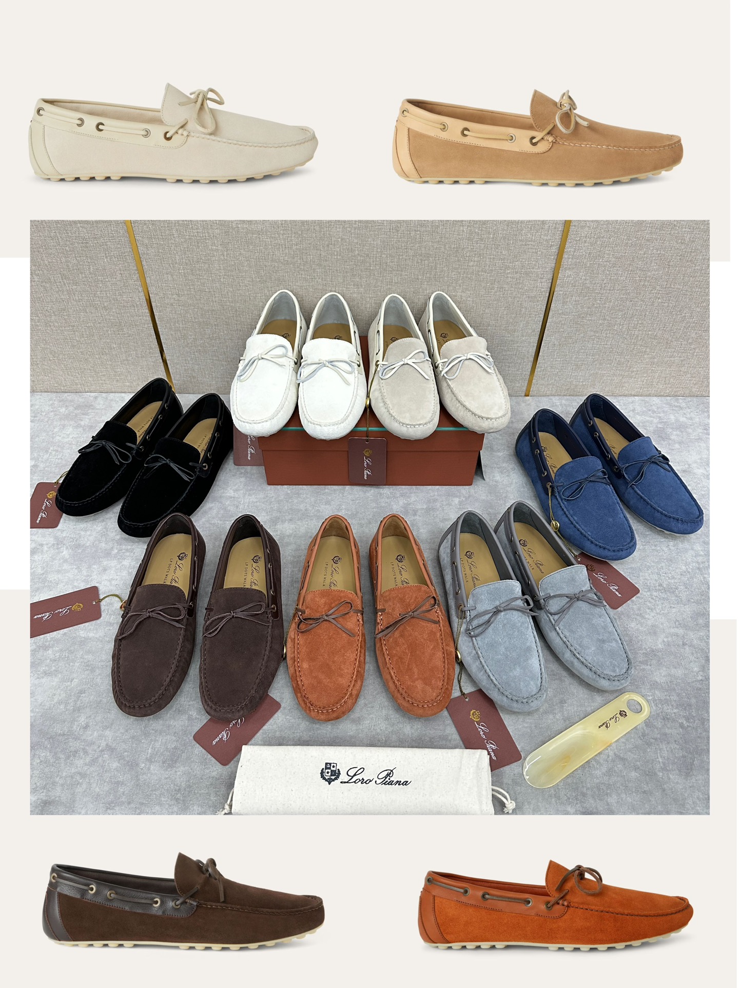 LP新品上架LoroPia*诺悠-翩雅DotSoleWalk男士莫卡辛男鞋专柜同步最新款一脚蹬便鞋官方7