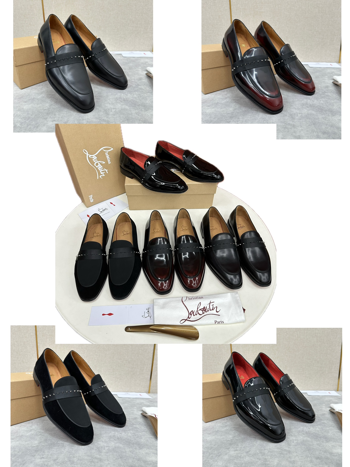 CL新品乐福鞋皮鞋Christia*Loubouti*红底鞋便鞋男士商务正装皮鞋标准皮鞋码数:3944#