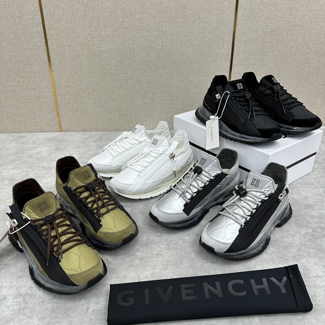 GVX新品Givench*纪梵希SPECTRE慢跑气垫鞋官方7,390低帮拉链休闲鞋这款运动鞋采用科技布