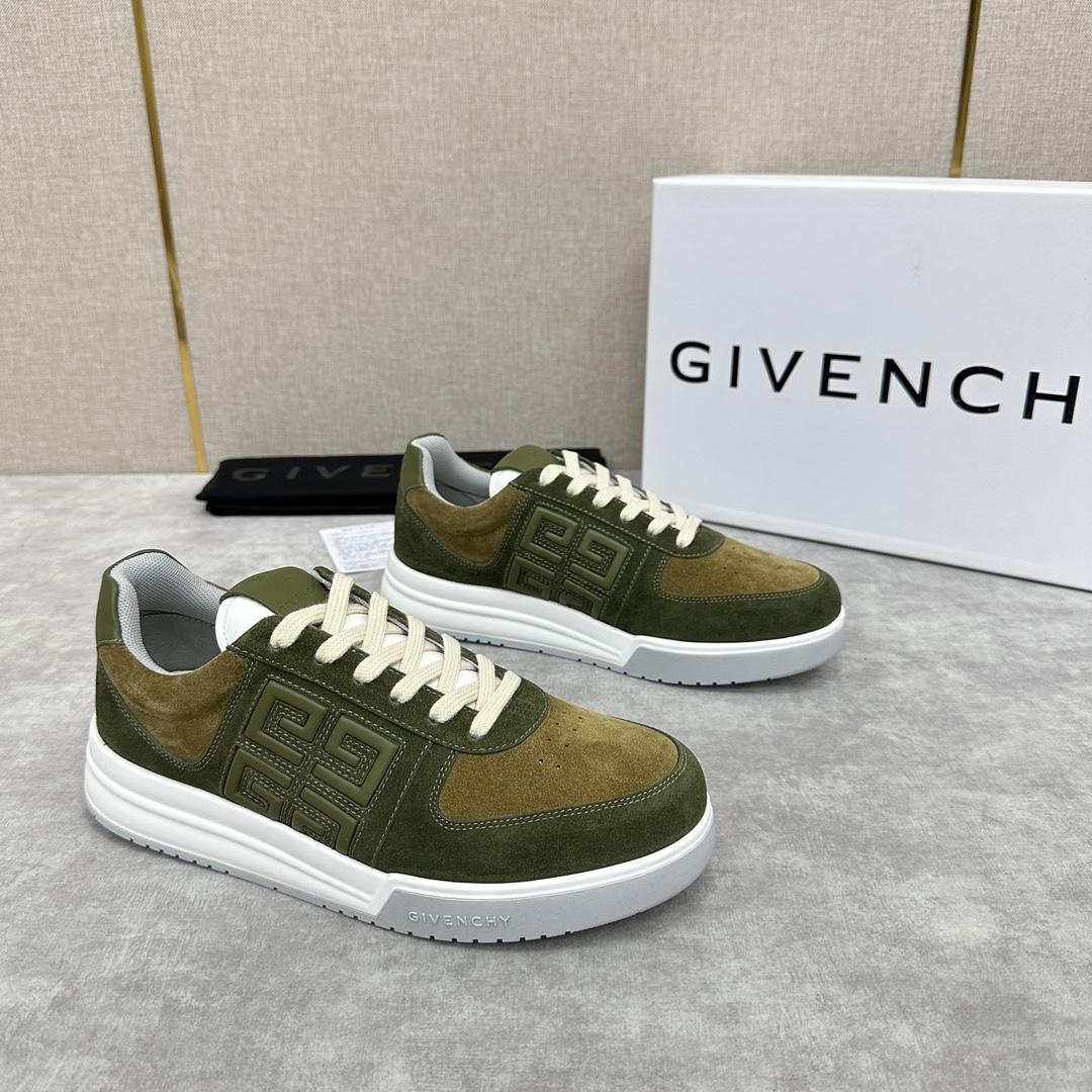 GVX新品GIVENCH*纪梵-希G4系列低帮运动鞋官方5,390进口牛皮系带拼接撞色设计侧面压印4GL