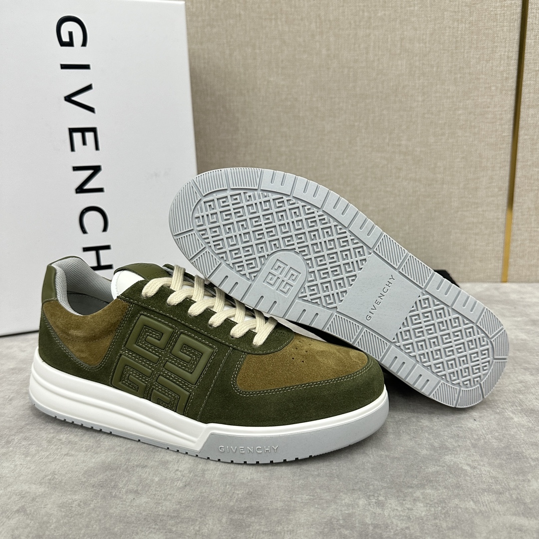 GVX新品GIVENCH*纪梵-希G4系列低帮运动鞋官方5,390进口牛皮系带拼接撞色设计侧面压印4GL