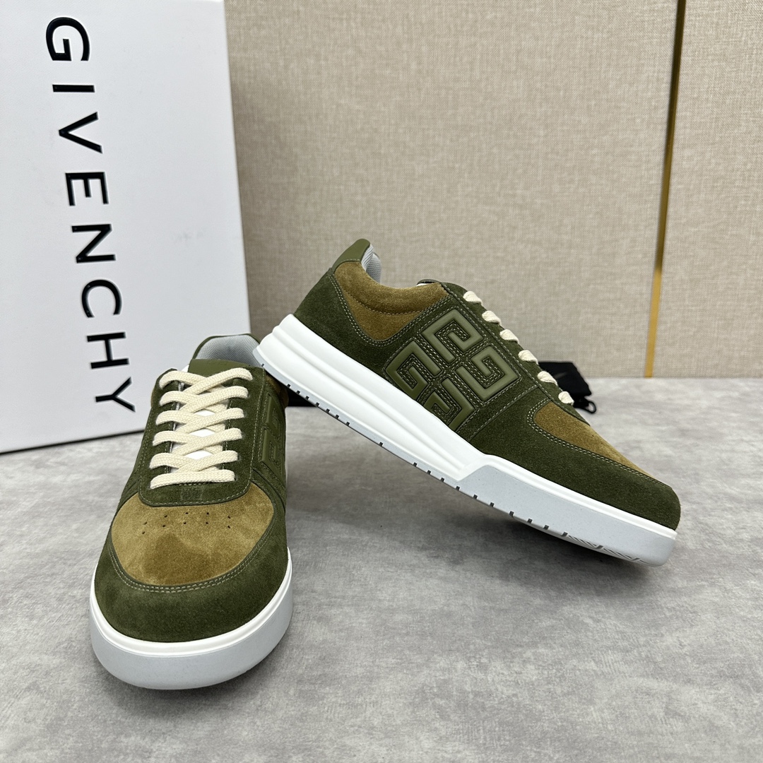 GVX新品GIVENCH*纪梵-希G4系列低帮运动鞋官方5,390进口牛皮系带拼接撞色设计侧面压印4GL