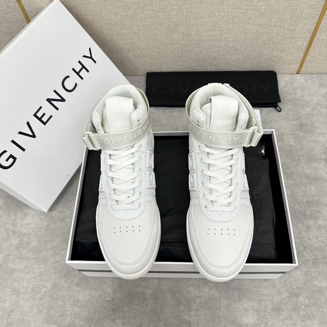 GVX新品GIVENCH*纪梵-希G4系列高帮运动鞋高帮靴官方5,890进口光滑牛皮系带拼接撞色设计踝部