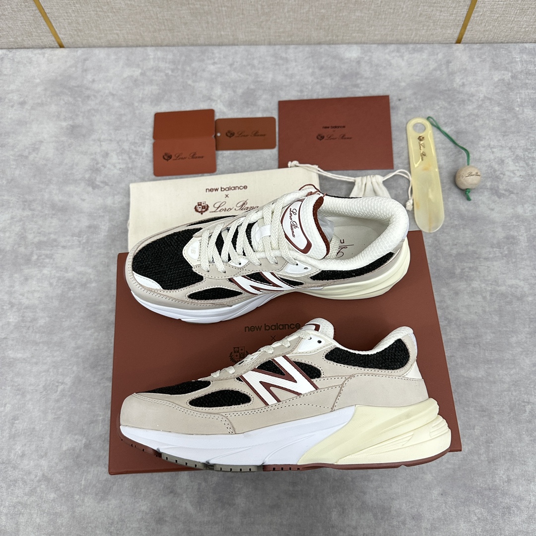 高品质重磅联名LoroPian*xNewBalanc*NB990V6联名款舒适百搭低帮运动鞋跑鞋意大利顶